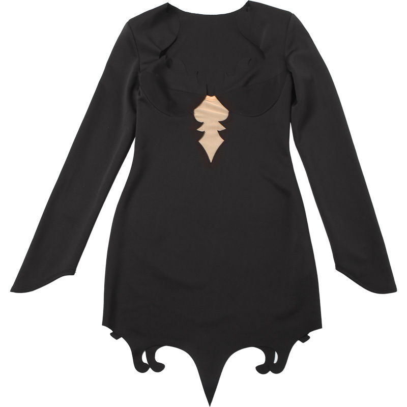 Winter Women Clothing Design Deep V Plunge Sexy Slim Hip Long Sleeve Dress