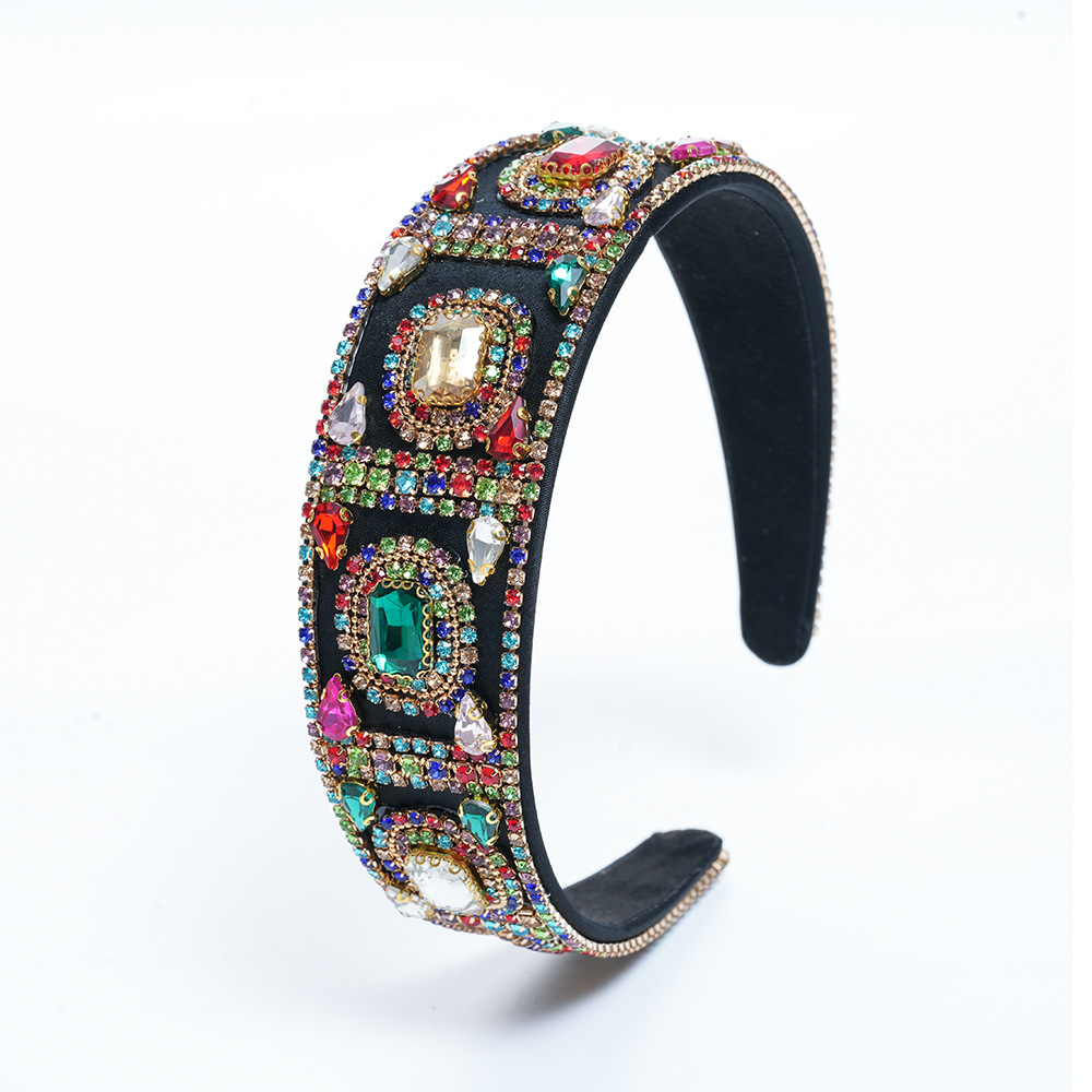 Estilo Barroco Mujeres Color Sólido Diamante De Imitación Banda Para El Cabello display picture 6