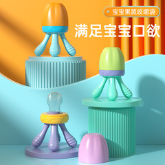 2022 Newborn Baby Fruit Baby Food Teether Silicone Mesh Bag Baby Feeding Utensil Baby Food Feeder