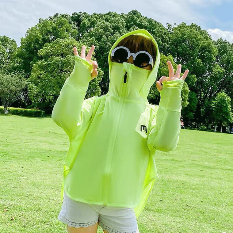アイスシルクの薄い子供用日焼け止め服、通気性のある日焼け止め服、男の子と女の子の日焼け止め服、ベビースキン服、夏の日焼け止め服|undefined