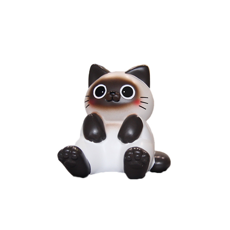 かわいいシャム猫携帯電話ホルダークリエイティブオフィスワークステーショングッズデスクトップ装飾装飾品女の子の誕生日プレゼント|undefined