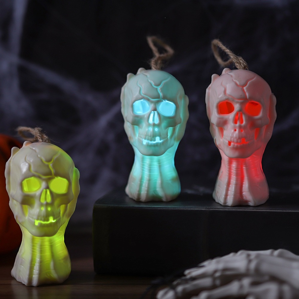 Decoración transfronteriza de Halloween, lámpara de calabaza, diseño de atmósfera de vacaciones, props, mano agarrada, velas cráneo, lámpara nocturna