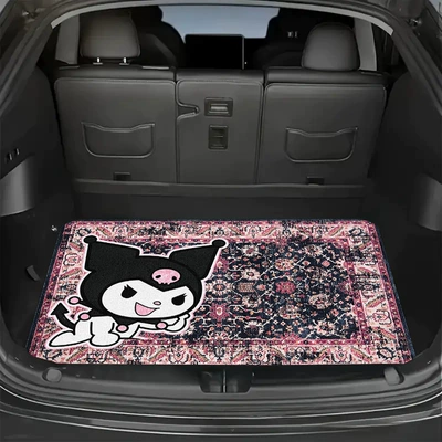 Avtomobil döşəmə paspasları Cartoon Crystal Velvet Floor Mat - persian-cartoon-trunk-mat-3-75100cm-trunk-mat