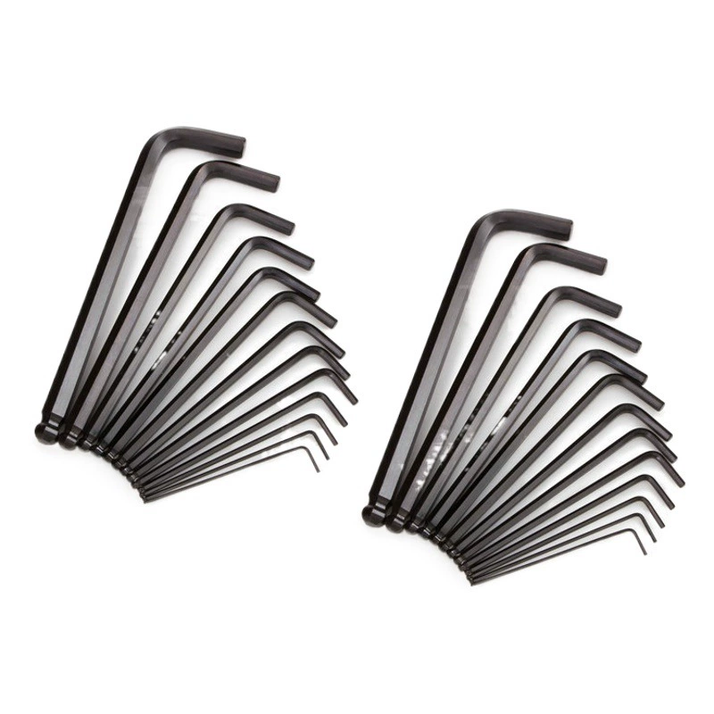 Оптовая продажа 26 шт. Британская черная Отвертка Ручной гаечный ключ средней длины с шестигранной шаровой головкой L-образный гаечный ключ костюм