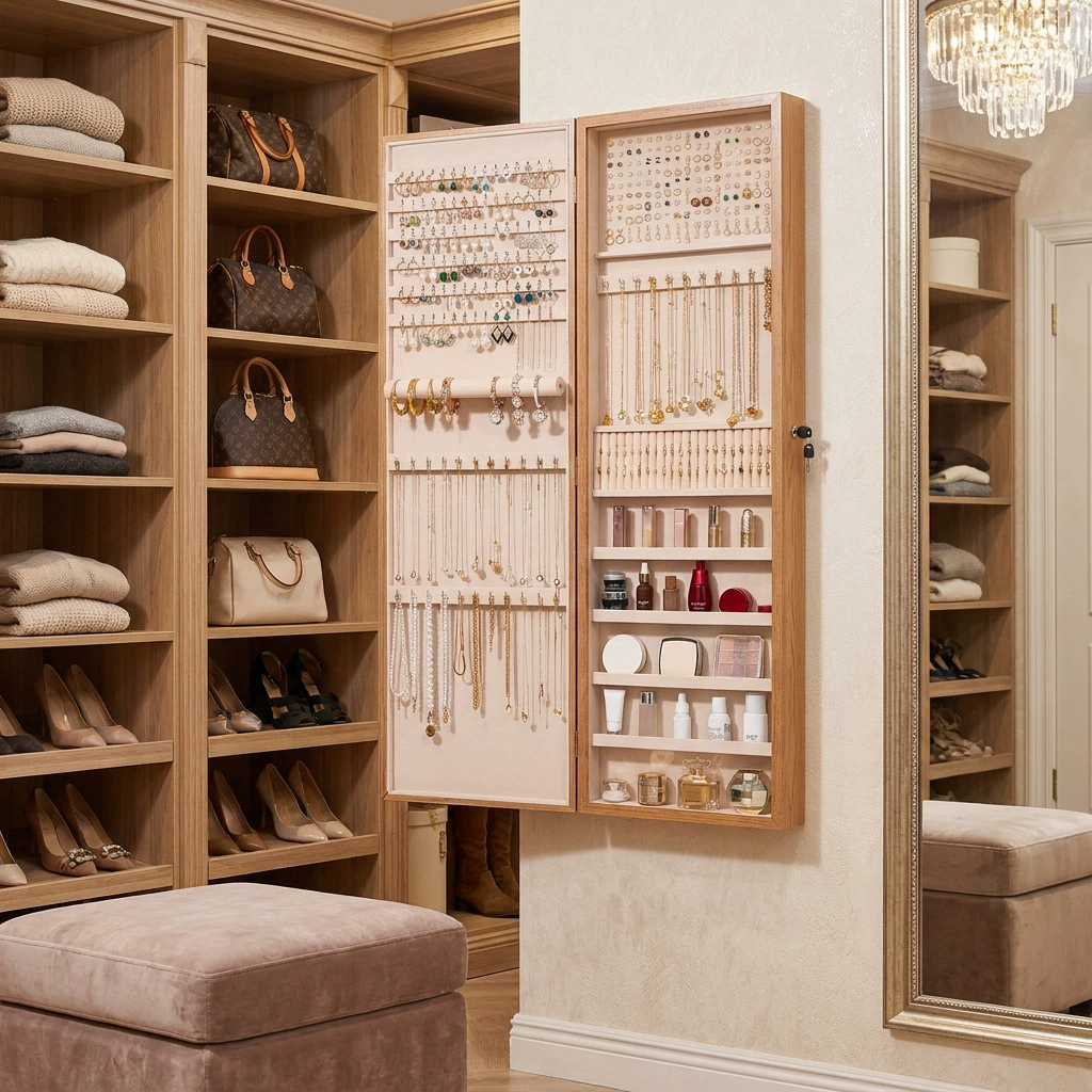 Wall-mounted Oversized Jewelry Home Jewelry Box from Yomiego