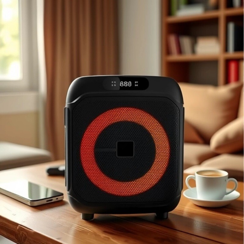 Ndr-1745 New Portable Home Stereo Subwoofer Karaoke Speaker with Two Wireless Microphones