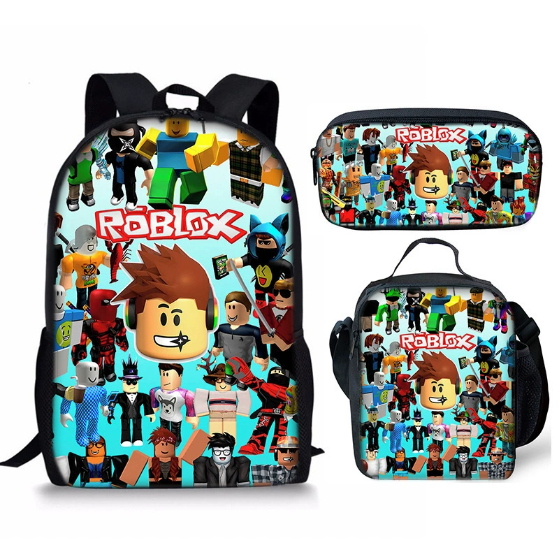 School bag for students, pencil case, backpack, set, 3D, 3 piece set