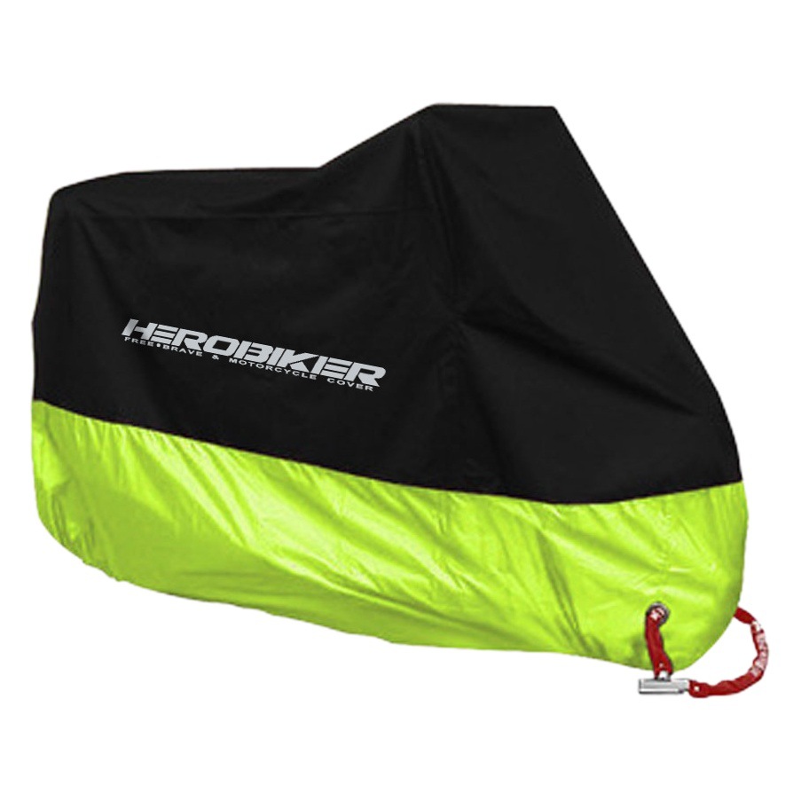 Herobiker motocicleta cubierta de la lluvia cubierta del coche eléctrico a prueba de sol a prueba de polvo impermeable reflectante portátil cubierta del coche