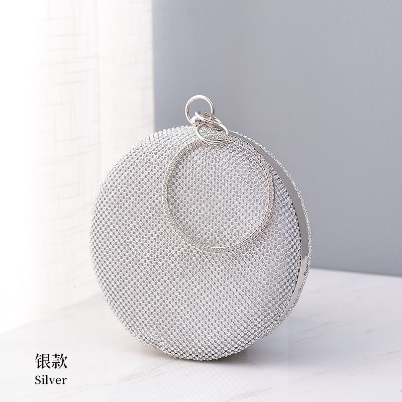 Bolso de noche transfronterizo Bolso de banquete incrustado en diamantes Bolso de mujer Cena de fiesta europea y americana Vestido de cena de embrague Bolso de noche de las mujeres