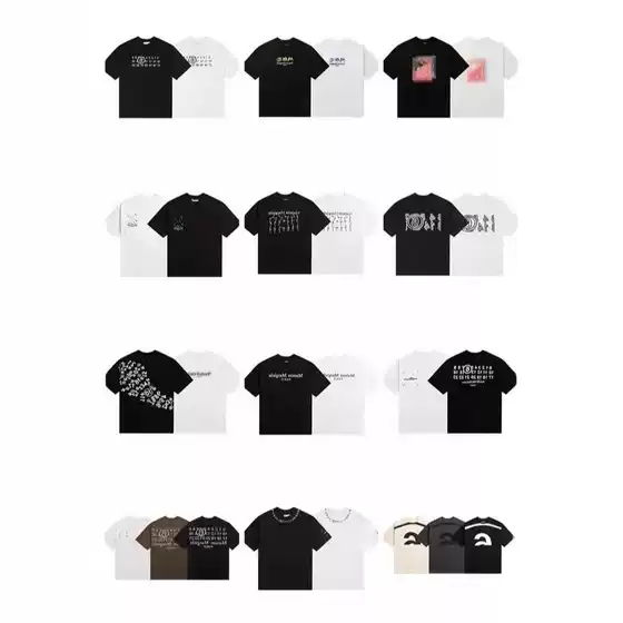 Cross-Border Maison Margiela Mm6 Pure Cotton Double Yarn Short-Sleeved Men's T-Shirt High Quality Ready Stock