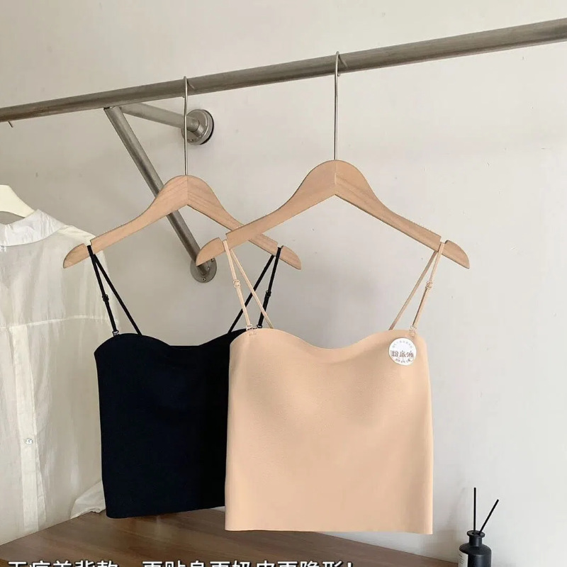 Live explosion invisible liquid foundation beautiful back underwear women with chest pad outside wear seamless thin camisole bra Live explosion invisible liquid foundation beautiful back underwear women with chest pad outside wear seamless thin camisole bra