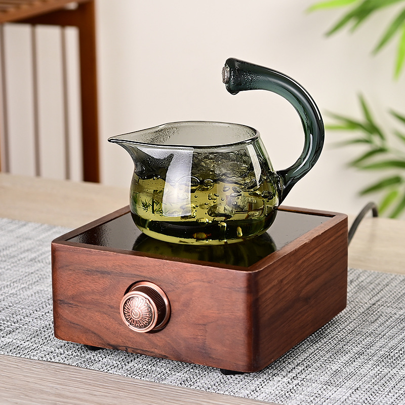 Heart-to - heart impresión hervidor de té semiautomático set tetera de vidrio set kung fu tetera de té tipo magnetismo set completo