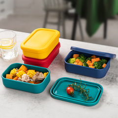 食品級シリカゲル新鮮保持冷凍弁当箱果物付き赤ちゃん蒸煮補助食300ml角型新鮮保持