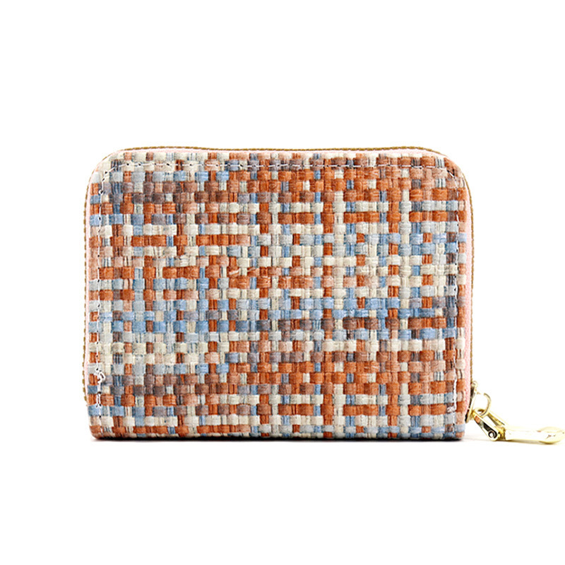 Nueva bolsa de tarjetas de tejido para mujeres de moda europea y americana portaje de tarjetas de órgano bolso de cambio multi-tarjeta de tarjetas de gran capacidad tarjeta de crédito