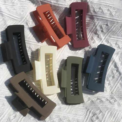 Large shark clip Internet celebrity grabber clip 10.5cm hair clip adult hair accessories back of the head rectangular frosted hair clip wholesale