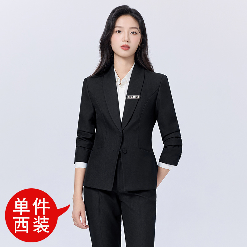 职业西装女黄金珠宝导购制服新能源汽车销售顾问前台面试正装工服|undefined