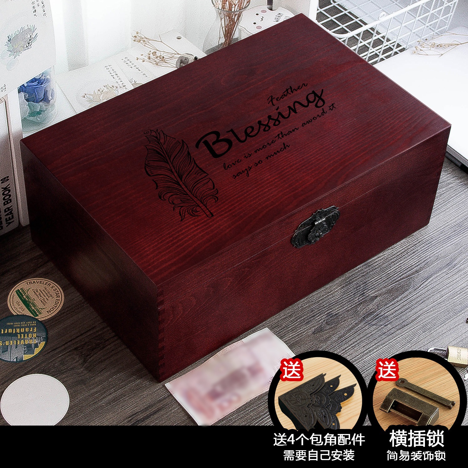 Feather [burgundy] 44.5*29.5*18CM
