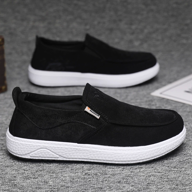 Мужская обувь Four Seasons, лоферы без шнуровки, обувь из старой Пекинской ткани, легкая модная повседневная обувь, обувь для доски, с мягким дном, нескользящая