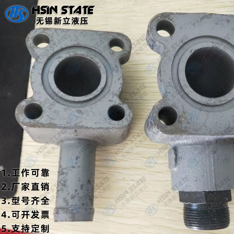 液压齿轮泵CBN CBT-532 550 563 580法兰盘接头 进出油口带单向阀