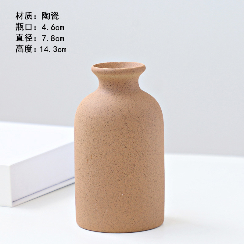 Vaso de cerámica simple del norte de Europa adornos de flores secas al por mayor adornos de comercio electrónico transfronterizo