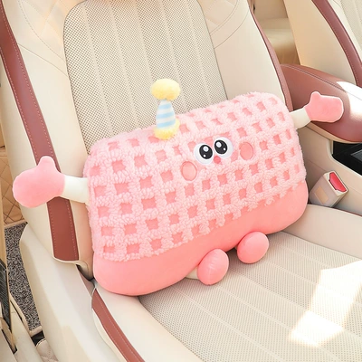 Cartoon car lumbar support, creative and Waist support - little-monster-pink-lumbar-support