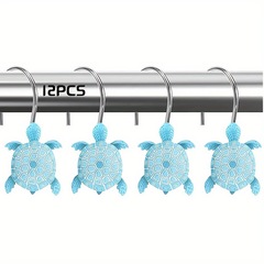 跨境專供藍色小烏龜掛鈎免打孔不鏽鋼樹脂掛鈎浴室浴簾掛鈎批發