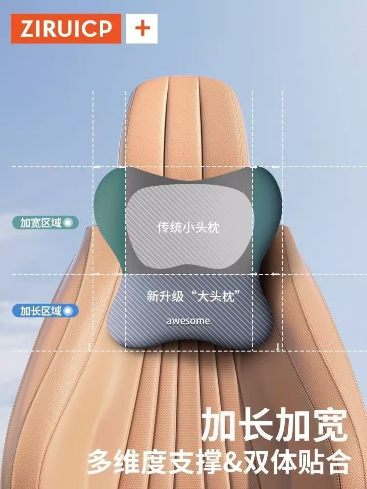 Car Lumbar Support Headrest Neck Pillow Car Cushion Neck Pillow Seat Cushion Car Pillow Lumbar Pad Neck and Waist Support Pillow