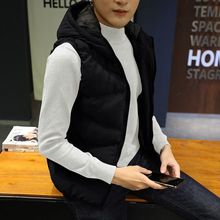 韩版秋冬季新款连帽马甲背心男宽松潮流港风学生情侣百搭大码外套