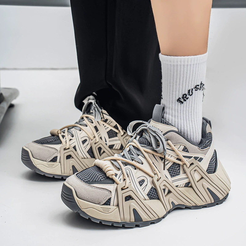 Summer breathable footwear, high sports shoes platform, for teenagers
