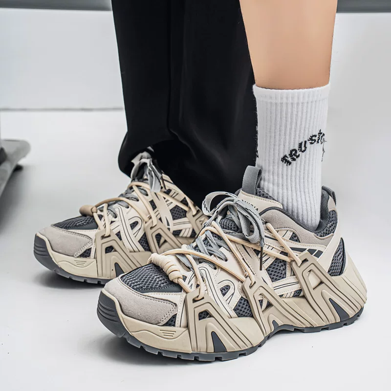 Summer breathable footwear, high sports shoes platform, for teenagers