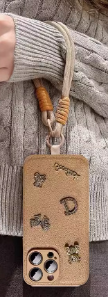 Cuerda de mano + oso tridimensional-caqui-Pozo de mes