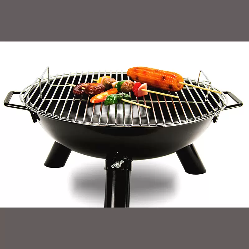 批发木炭烧烤炉欧美热销户外庭院圆形露营厂家火盆便携式柴火炉