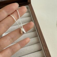 S925纯银许愿石简约设计感时尚百搭项链ins小众高级感送女友