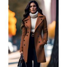 T 45116 Double-breasted woolen coat ˫�ſ��г���ë�ش���