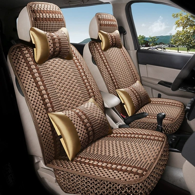 silk cushion PLUS summer all-inclusive: Seat cushion, seat cover - charming-coffee-2-seats-deluxe-edition