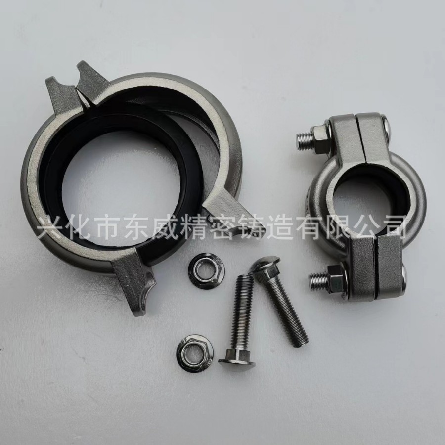 不锈钢沟槽卡箍固定卡套挠性接头不锈钢拷贝林沟槽卡箍批发带发