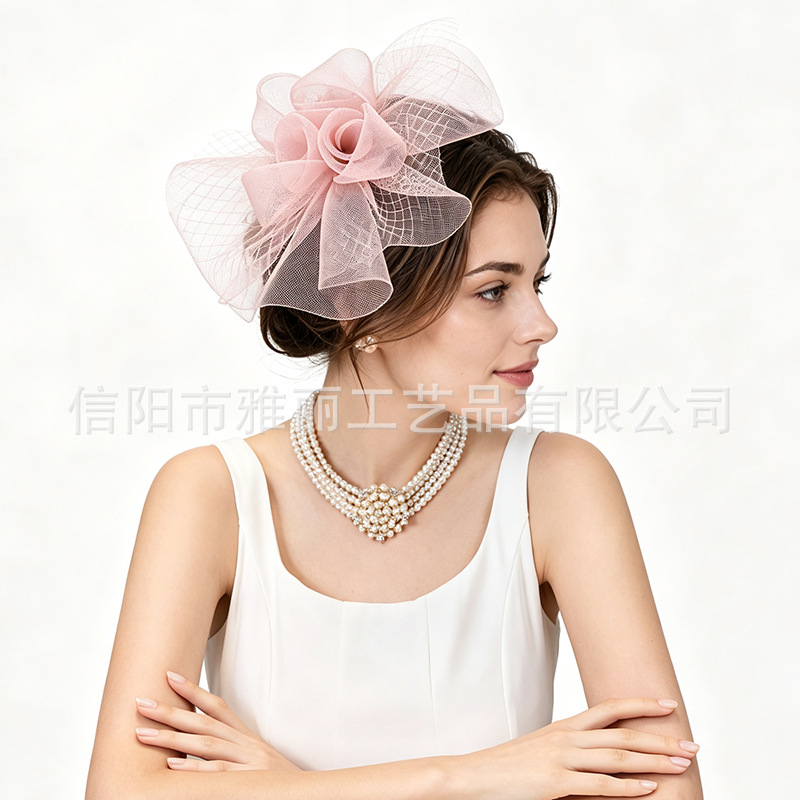 Popular in Europe and America, versatile hair accessories for prom parties, horse racing festivals, tea parties, bridal photo shoots, and wholesale floral headpieces