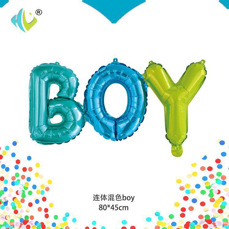 Amor transfronterizo de una pieza en inglés alfabeto globo decoración de fiesta de cumpleaños globo de película de aluminio globo boy girl