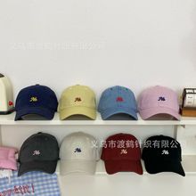 韩国时尚个性潮流字母刺绣亲子鸭舌帽户外休闲遮阳帽运动棒球帽