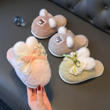 儿童棉拖鞋冬季女童男童小孩宝宝棉拖防滑室内居家中小童毛毛鞋子