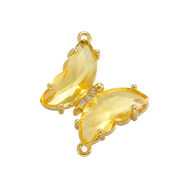 1 Piece Zircon Copper Butterfly Pendant display picture 2