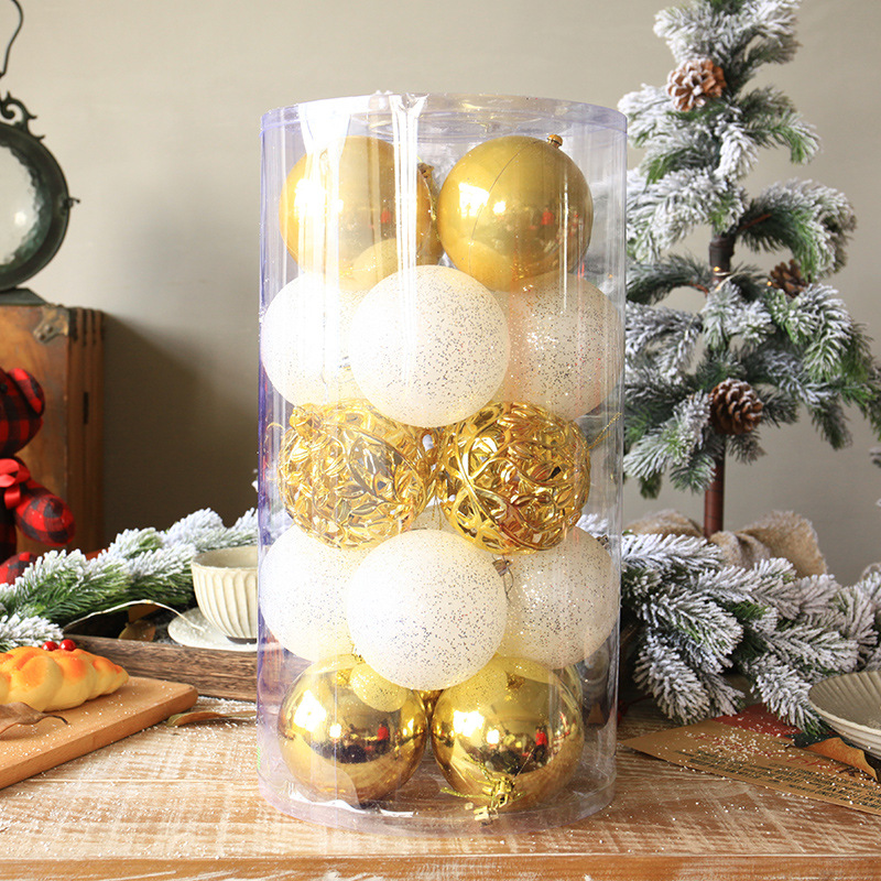 Liquidación 2023 escena de decoración de Navidad transfronteriza BOLA DE Navidad bola macaron centro comercial ventana techo bola hueca