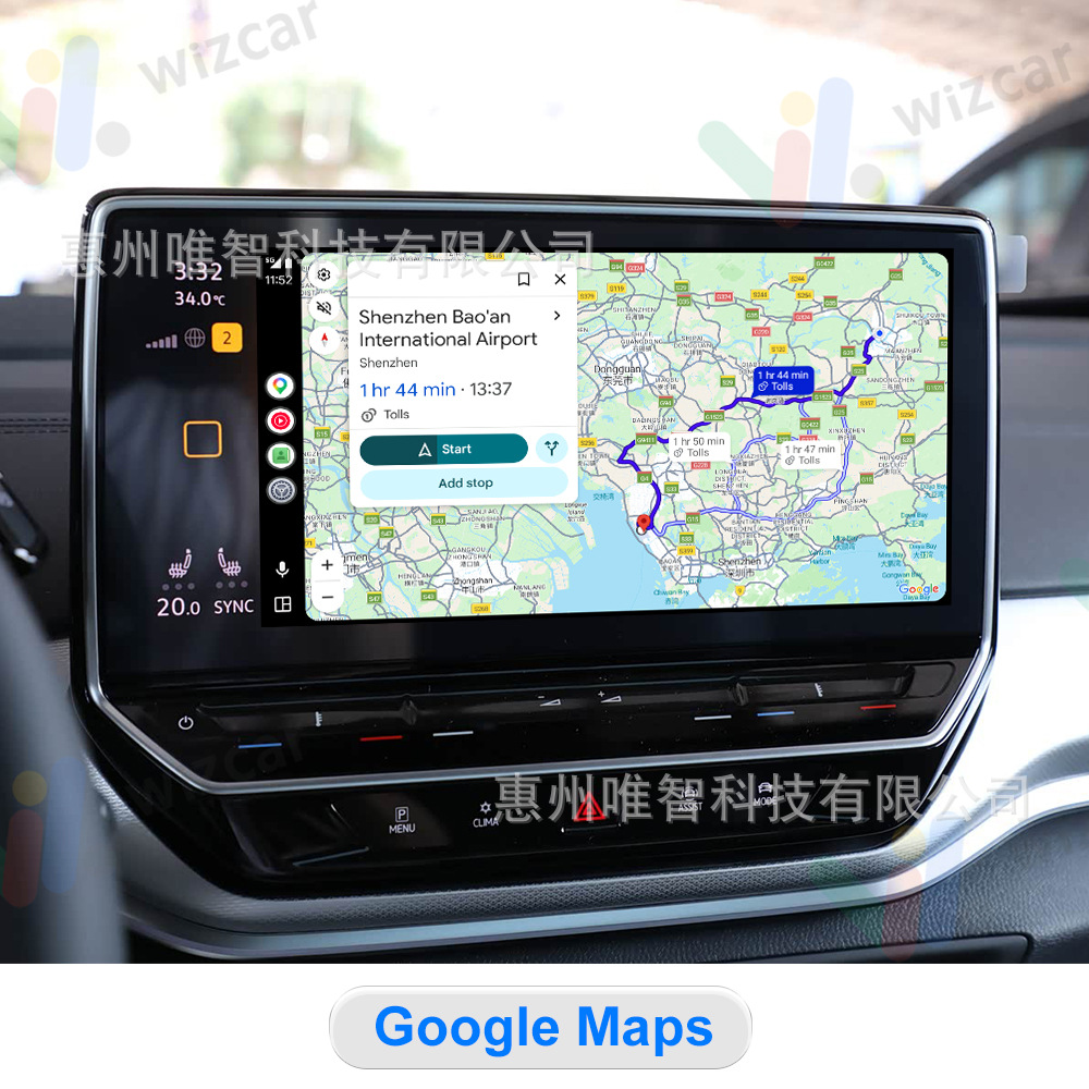 Volkswagen Id6 Id4 Wizcar M1 Google Waze Maps Spotify Music