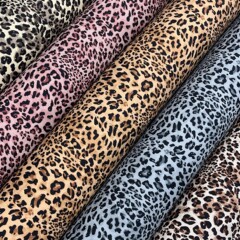 熱い販売ヒョウ柄ホットダイヤモンドシフォン生地印刷生地作成帽子ジュエリー衣類ドレス高品質ポリエステル