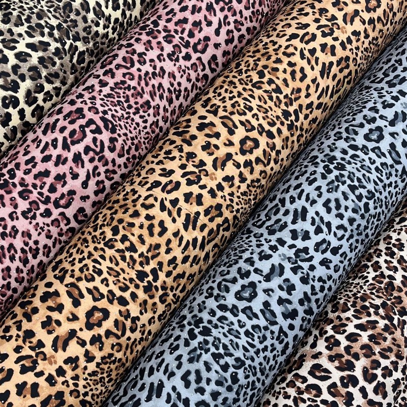 熱い販売ヒョウ柄ホットダイヤモンドシフォン生地印刷生地作成帽子ジュエリー衣類ドレス高品質ポリエステル|undefined