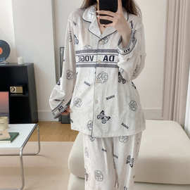 【汇源】9078# 秋冬新款睡衣女金钻绒甜美时尚休闲家居服套装