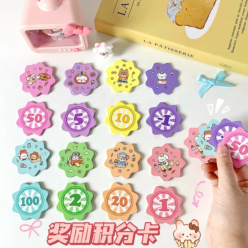 Очки монеты Награды Карты Очки Учащиеся начальной школы Интерактивные лотерейные билеты поощряют счастливых детей