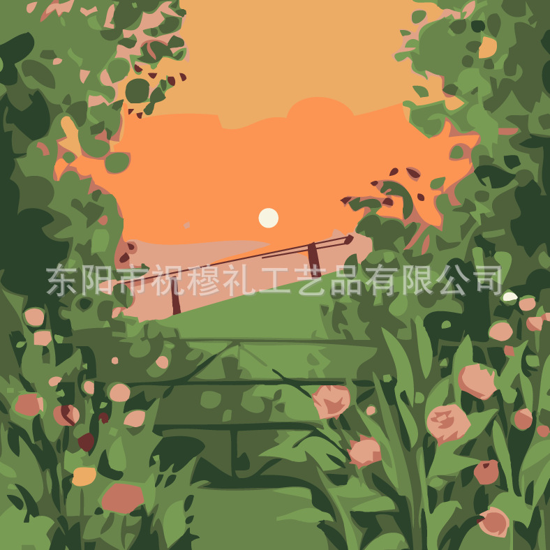 DIY digital pintura al óleo tulipán hecho a mano paisaje color pintura estudiante niños educativos color pintura relleno pintura al por mayor