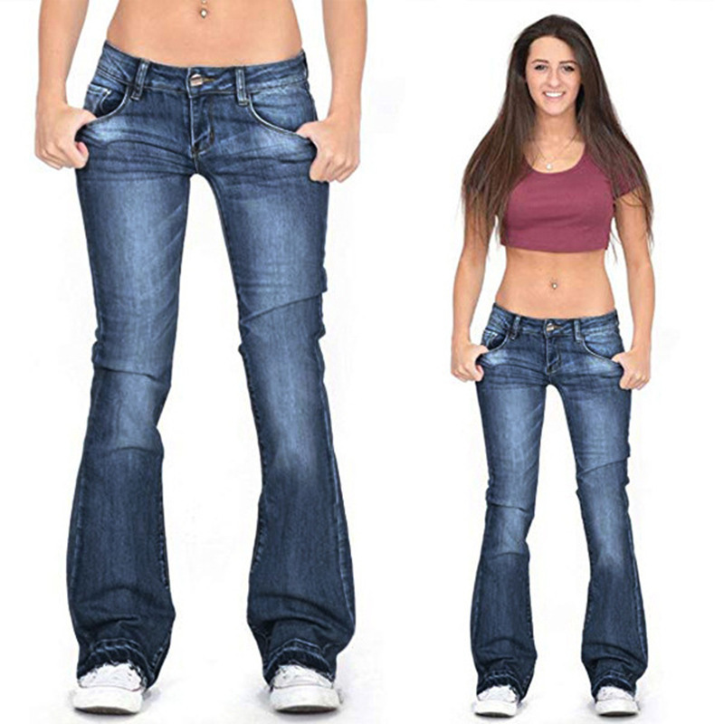 ChicShe Europese en Amerikaanse Cross-Border Skinny Stretch Tassel Flared Broek Lange Jeans Dames Trendy Veelzijdig_voghion.com