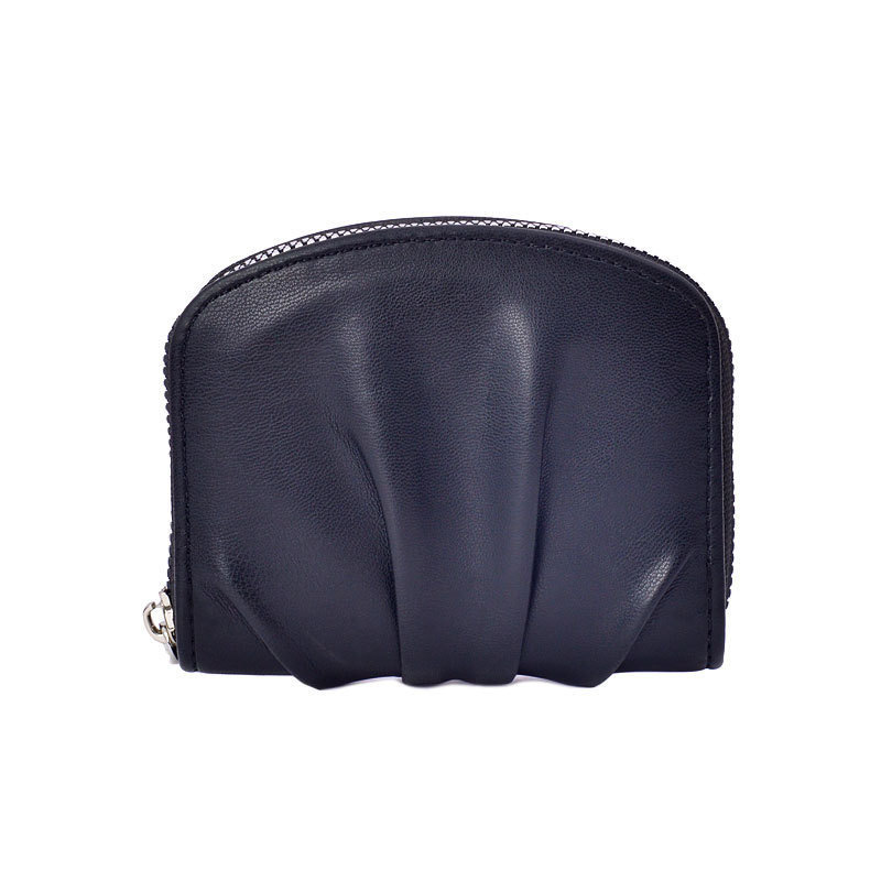 Nuevo sentido de plegado de moda INS nuevo simplista mujer linda pequeña cartera en línea rojo puro monedero de cambio universal